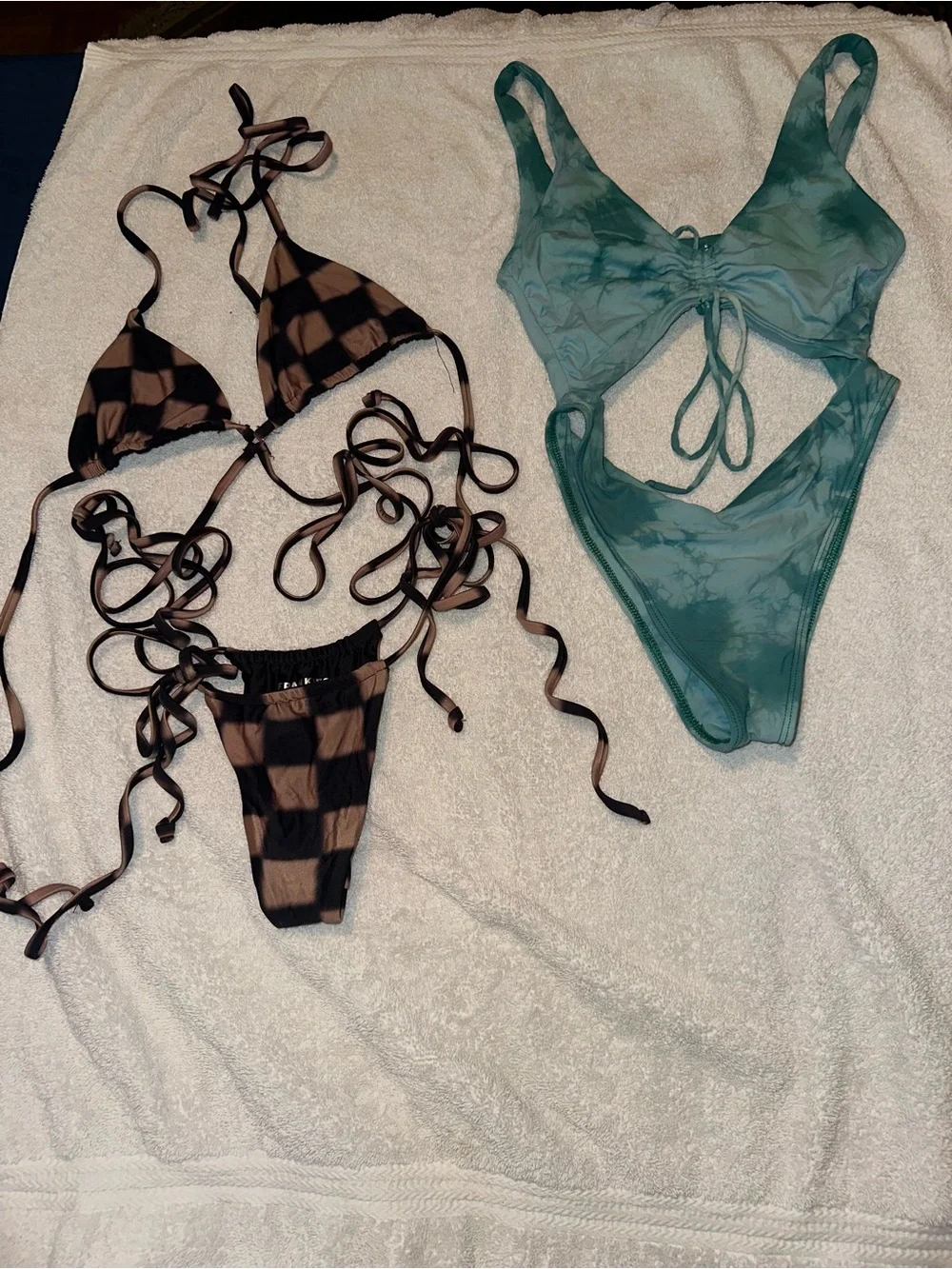 Frankie's Bikinis Multi-Color Mixed Swim Set — Green, Pink, Blue, Brown